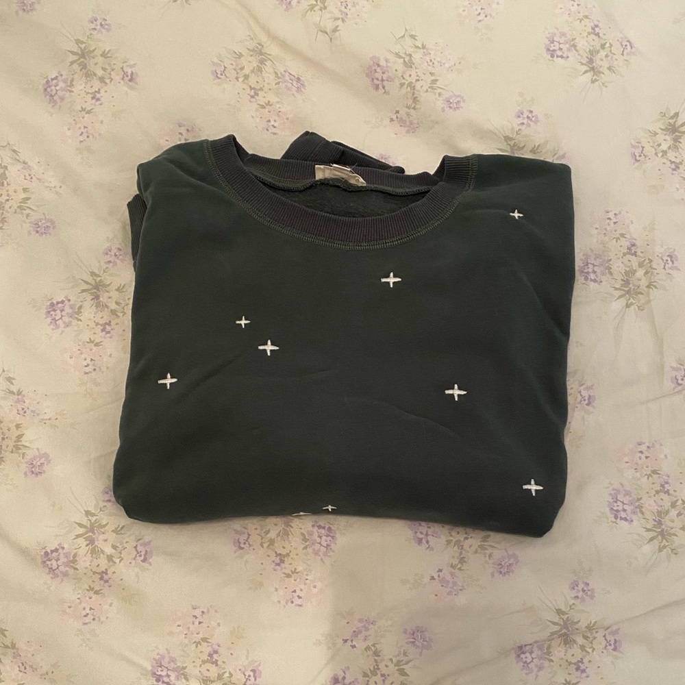 Green Crewneck with designs